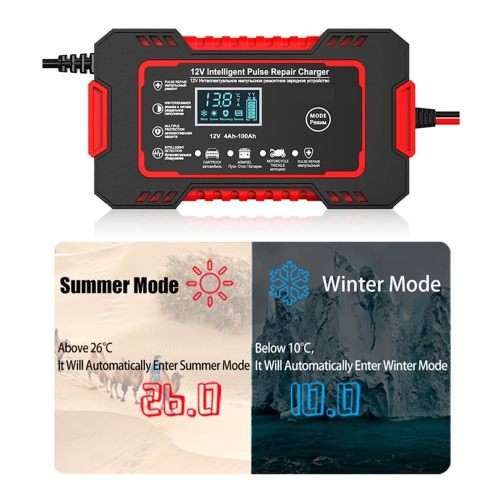 Car Battery Charger, LCD Display 12V 6A Automotive Battery Charger, 12V Battery Charger for Car