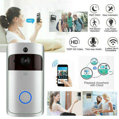 Video Doorbell Wireless WiFi Calling Smart Security Camera HD Doorbell Two-Way