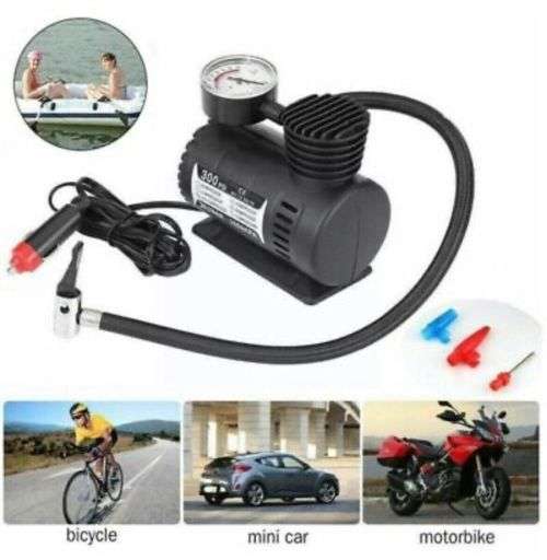 12V EMERGENCY PORTABLE ELECTRIC CAR TYRE INFLATOR 300PSI AIR COMPRESSOR PUMP