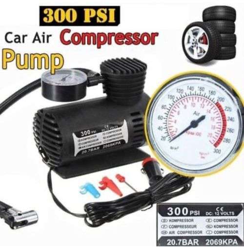 12V EMERGENCY PORTABLE ELECTRIC CAR TYRE INFLATOR 300PSI AIR COMPRESSOR PUMP