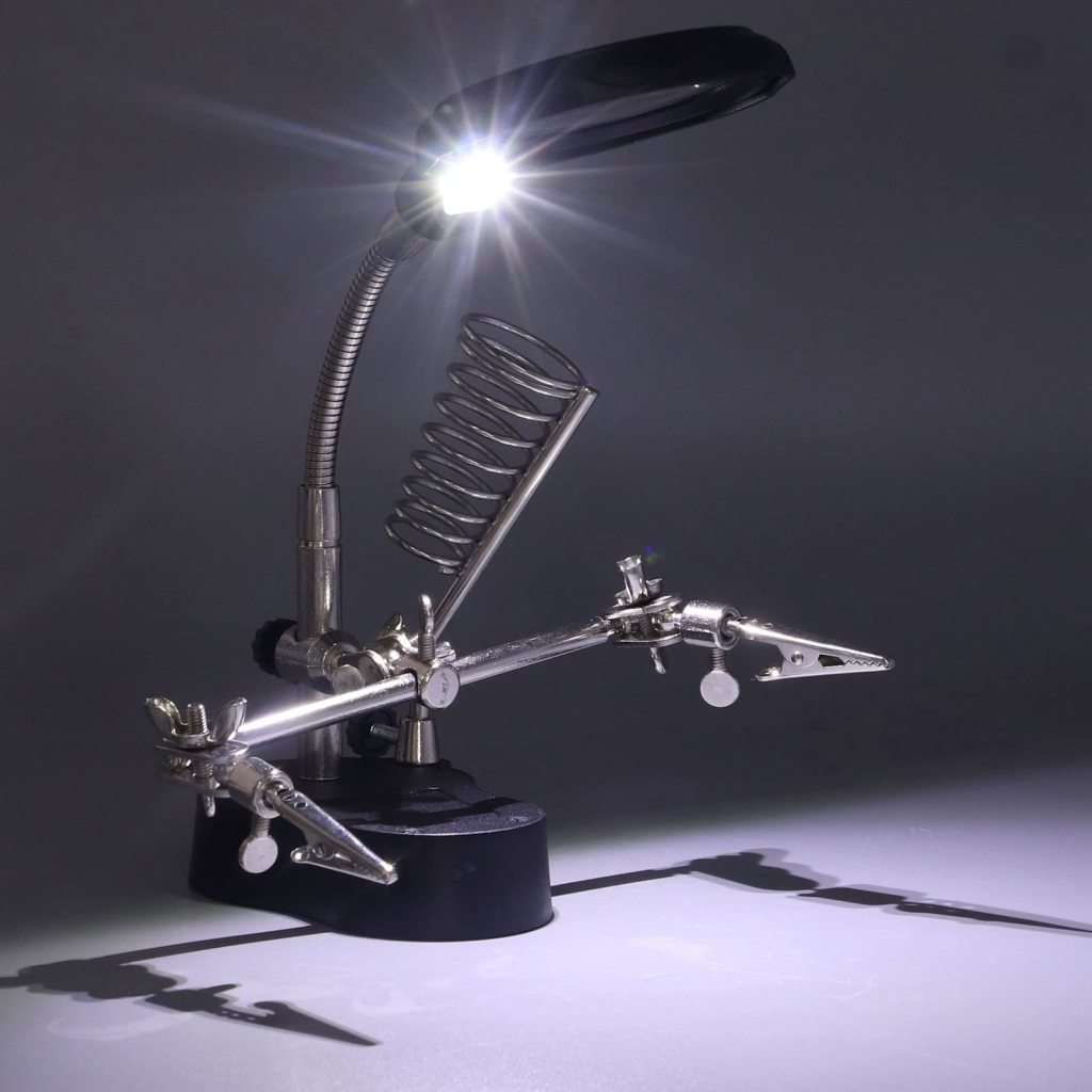 Magnifying Glass LED Light With Soldering Stand