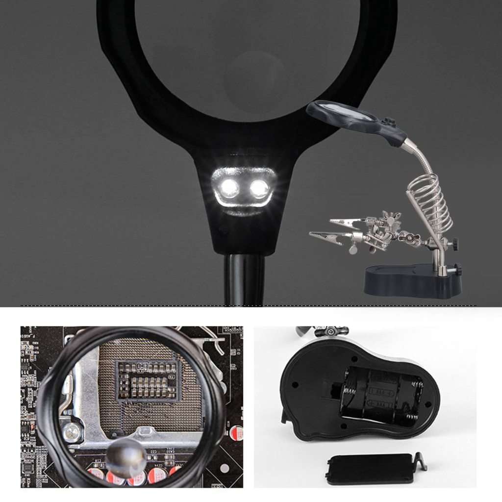 Magnifying Glass LED Light With Soldering Stand