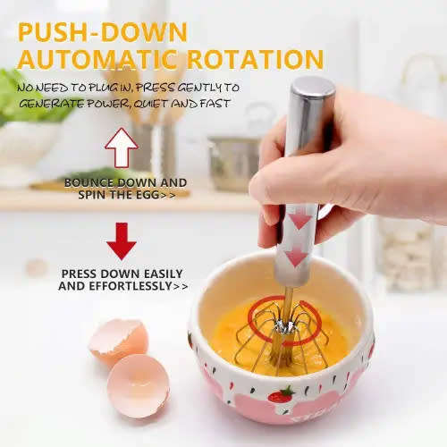 Stainless steel egg beater manual whipping cream egg beater