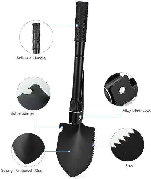 Mini Folding Shovel Tool Folding Survival Shovel Suitable for car emergency and outdoor survival