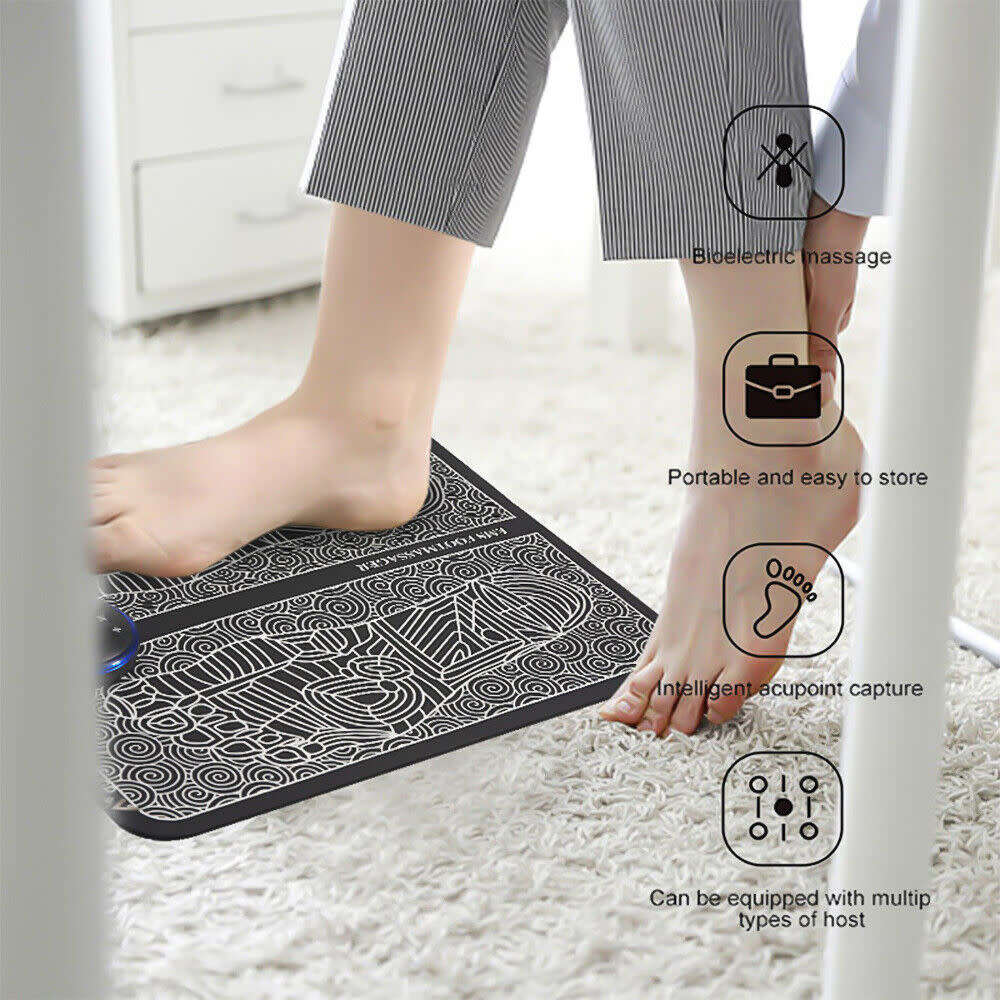 Electric EMS Foot Massager Leg USB Reshaping Pad Feet Muscle Stimulator Mat