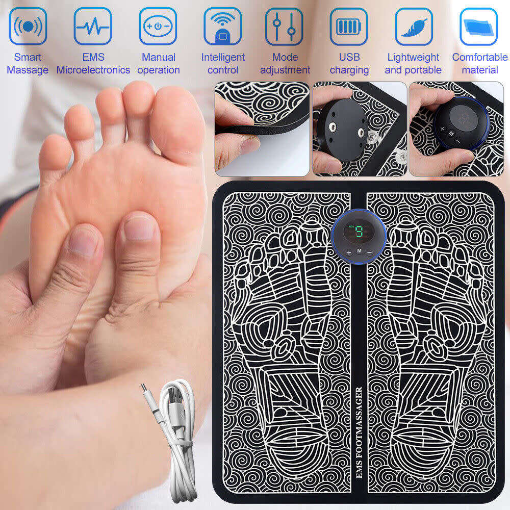 Electric EMS Foot Massager Leg USB Reshaping Pad Feet Muscle Stimulator Mat