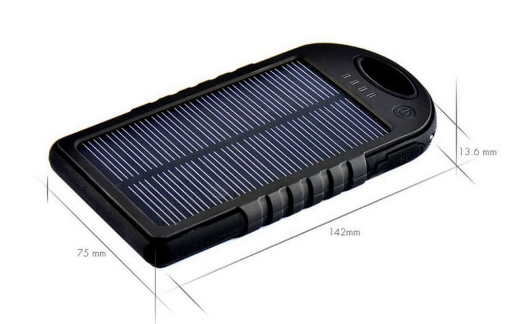 Dual USB Waterproof Solar Power Bank Battery Charger for Cell Phone