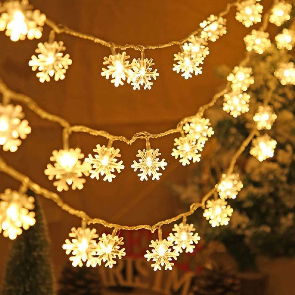 5M Snowflake Light String Extension Warm White