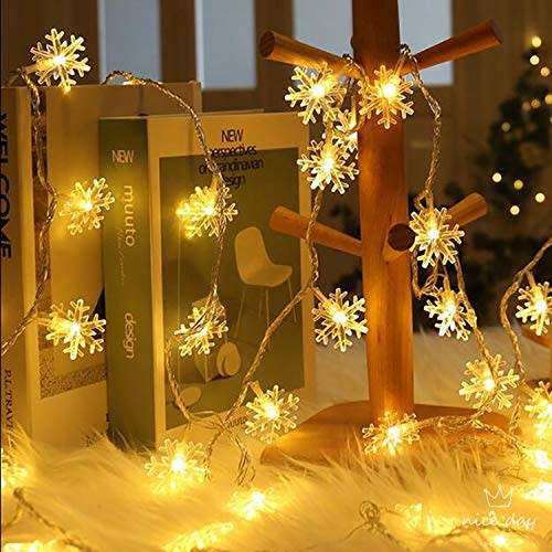 5M Snowflake Light String Extension Warm White