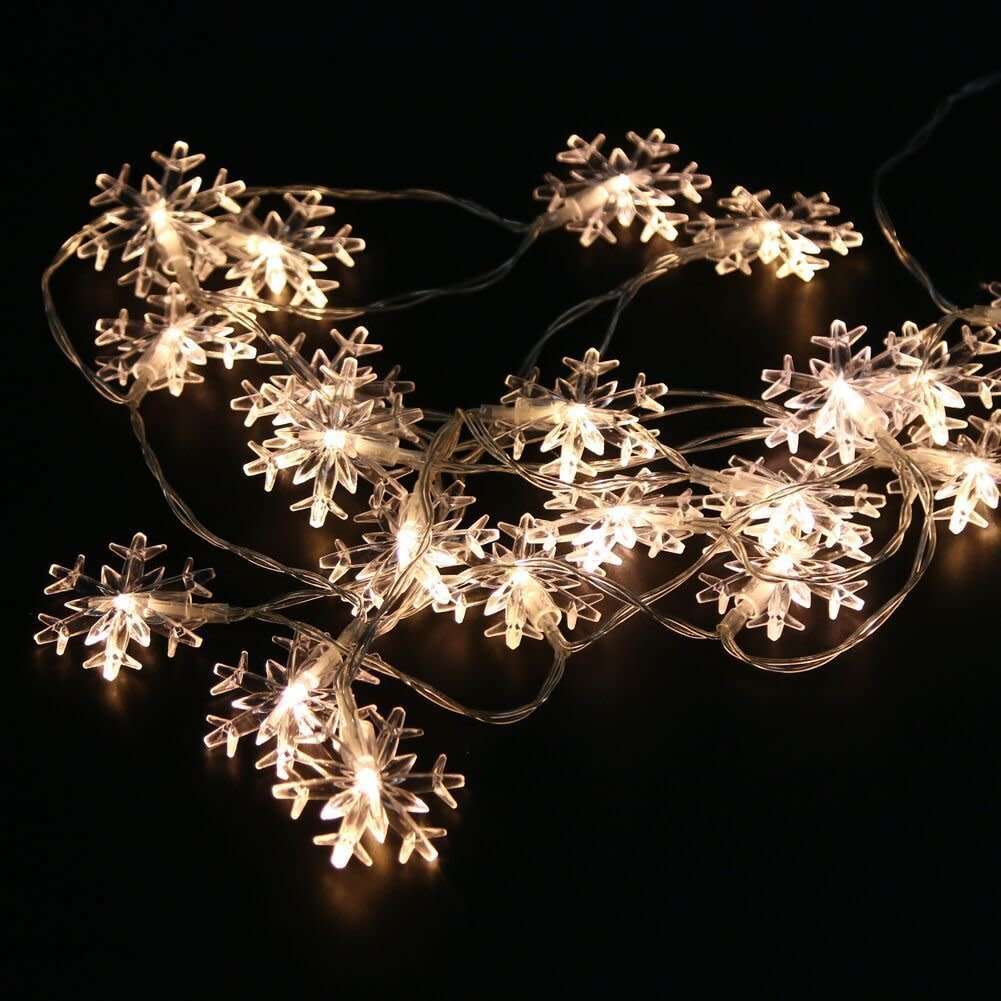 5M Snowflake Light String Extension Warm White
