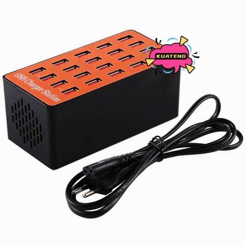 USB Hub, 18A/5V 20 Port USB Hub Splitter Portable Universal USB Smart Charging Station with Power Ad