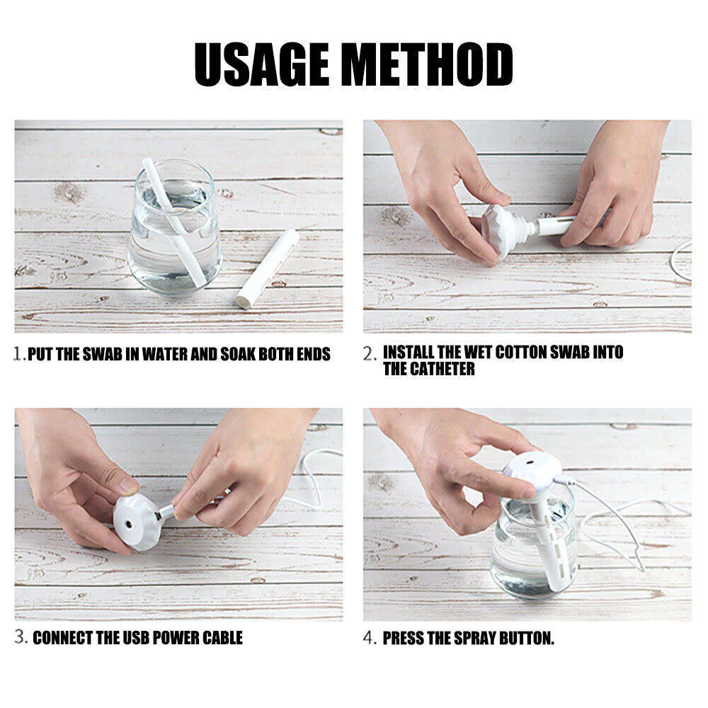 5000ml USB Cool Mist Diffuser Ultrasonic Wireless Mini Air Humidifier Portable