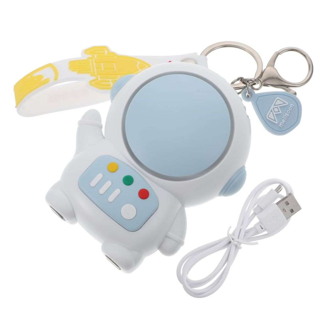 Keychain Cartoon Fan Portable Mini Astronaut Fan Battery Powered