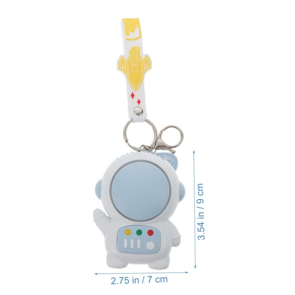 Keychain Cartoon Fan Portable Mini Astronaut Fan Battery Powered