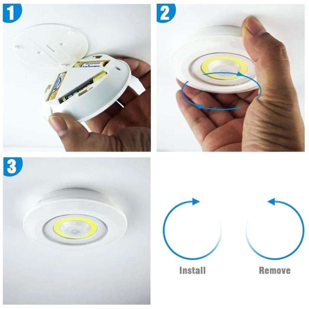 3pcs COB auxiliary lights with remote control, can control the intensity of light
