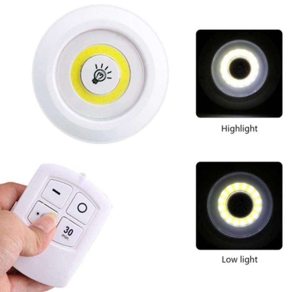 3pcs COB auxiliary lights with remote control, can control the intensity of light