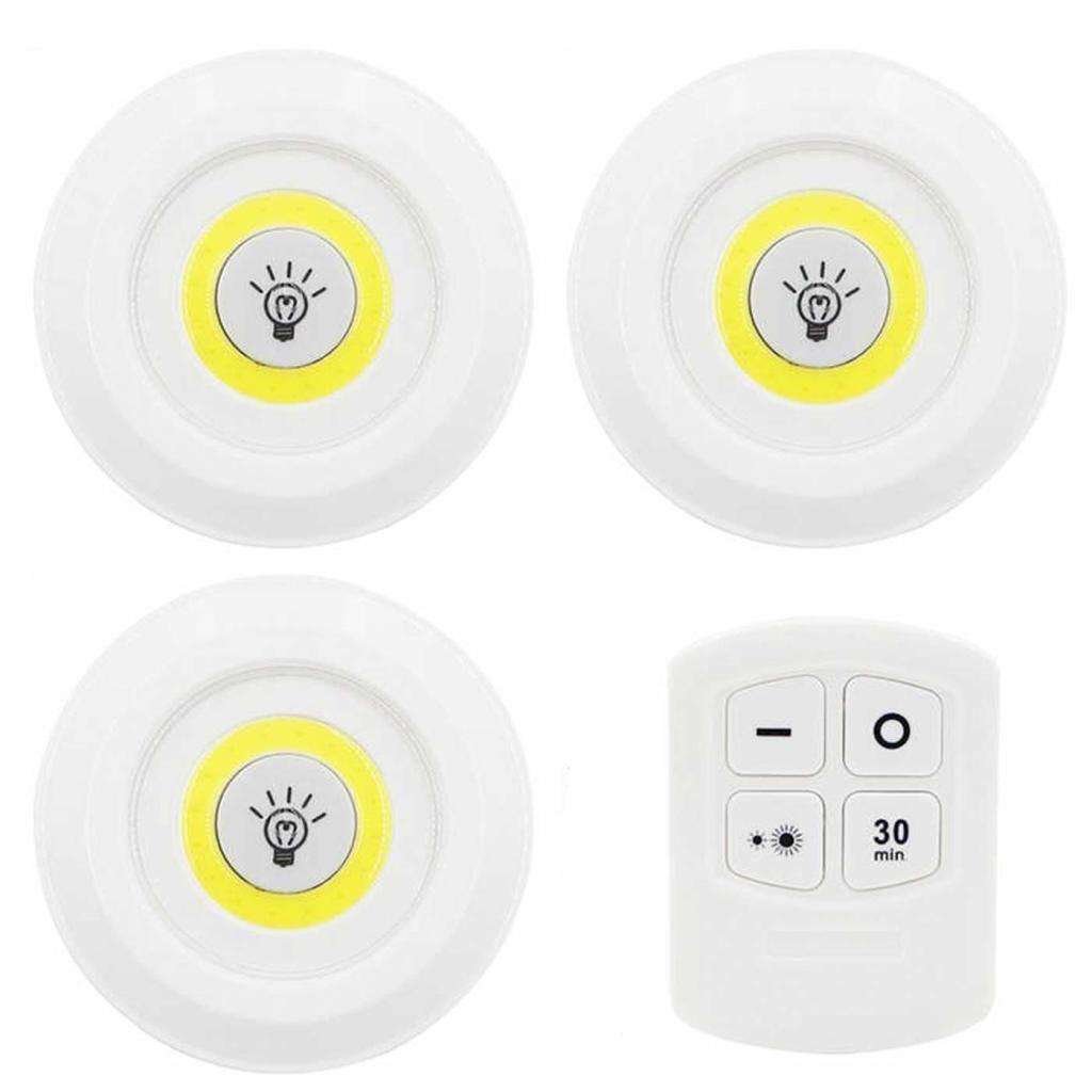 3pcs COB auxiliary lights with remote control, can control the intensity of light