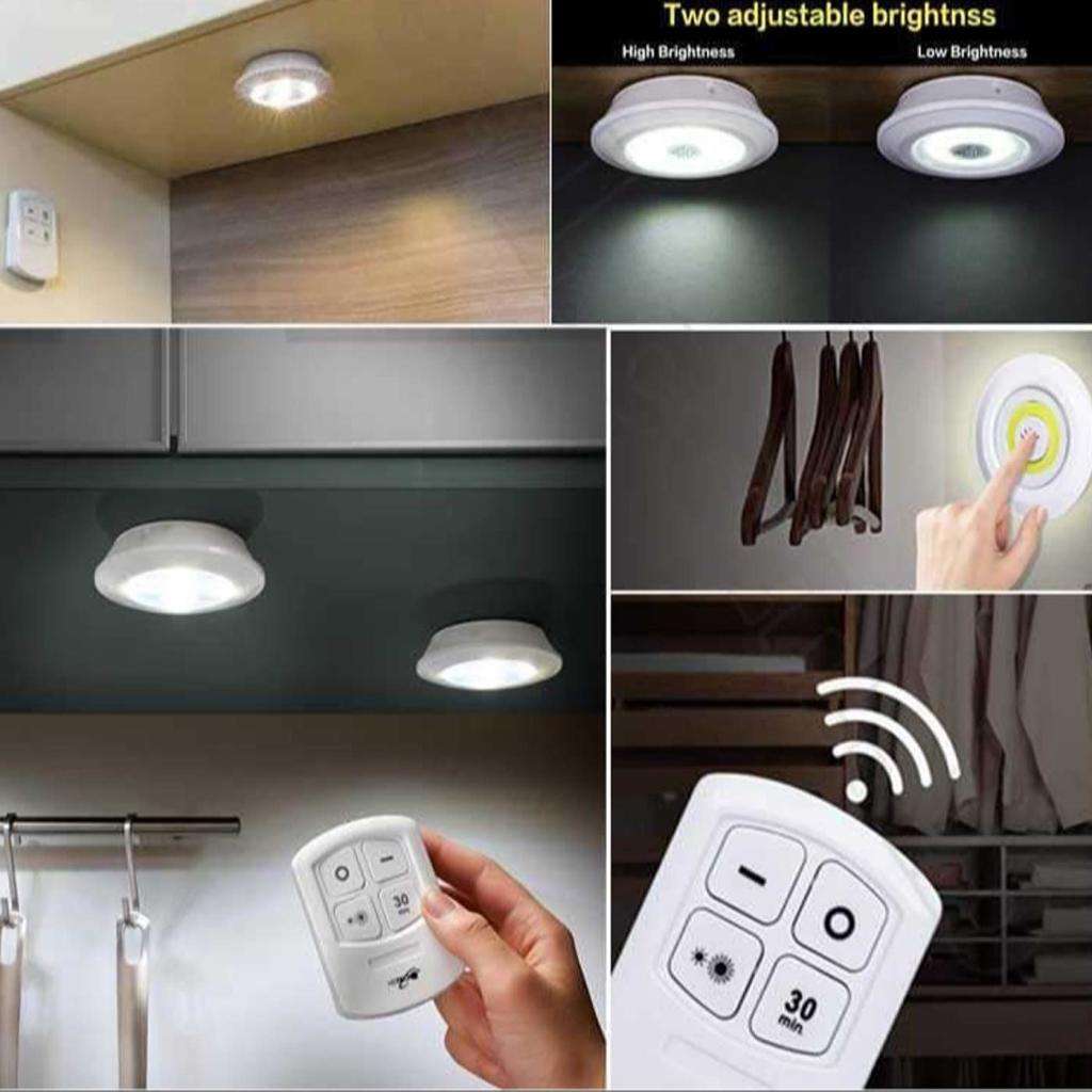 3pcs COB auxiliary lights with remote control, can control the intensity of light