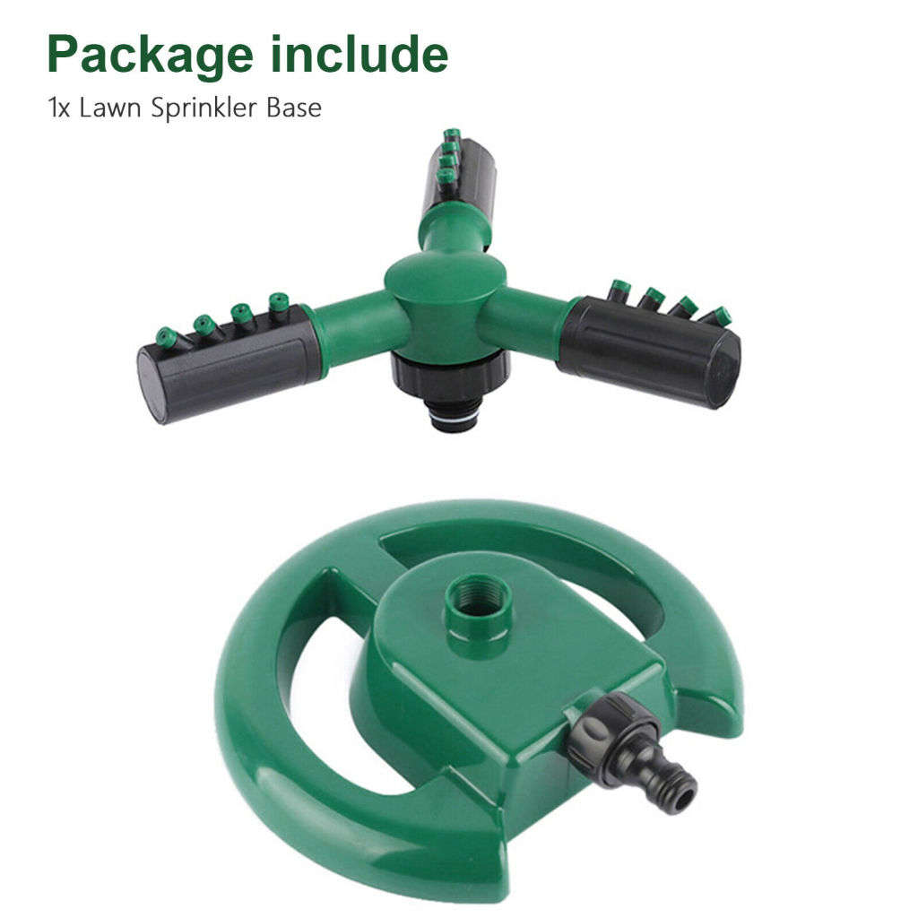 Garden Sprinkler Spray Head 360° Automatic Rotating Lawn Grass Sprinklers System