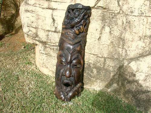 Carved african mask.
