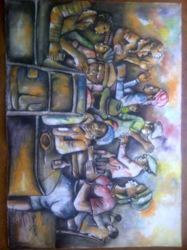 PETER SIBEKO WATERCOLOUR ON PAPER