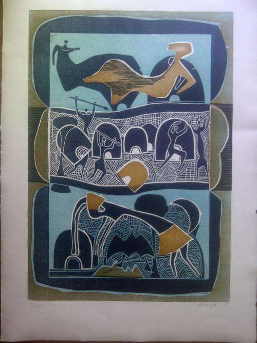 LUCKY SIBIYA WOODBLOCK PRINT