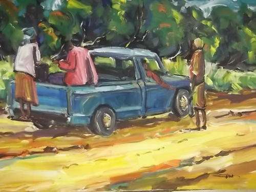 Another Rare Piece by Mind Shana oil on canvas