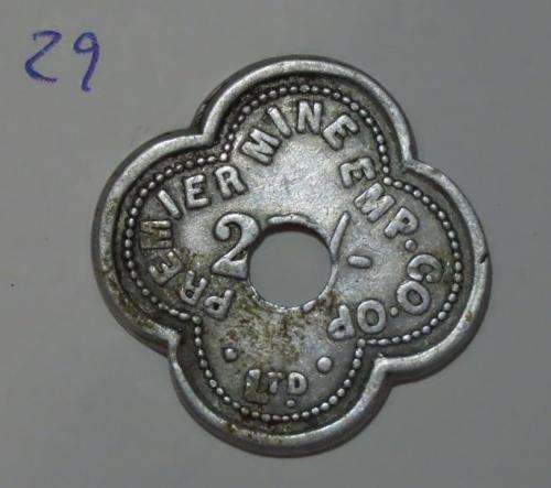 Premier Mine 2/- token (MB1740D)