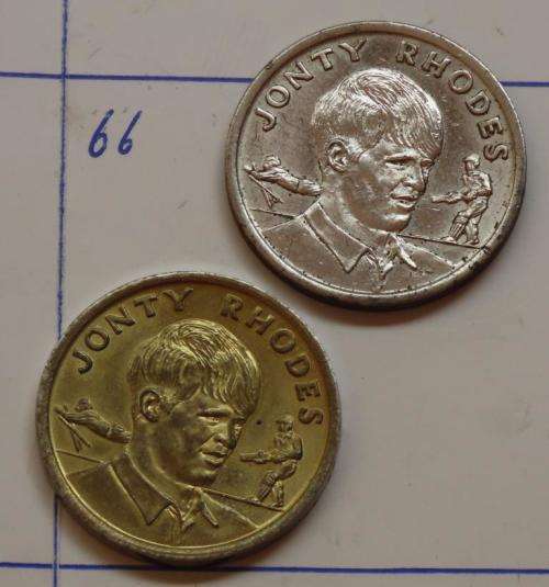 2 x Shoprite Checkers tokens (gold and silver version) MB2030