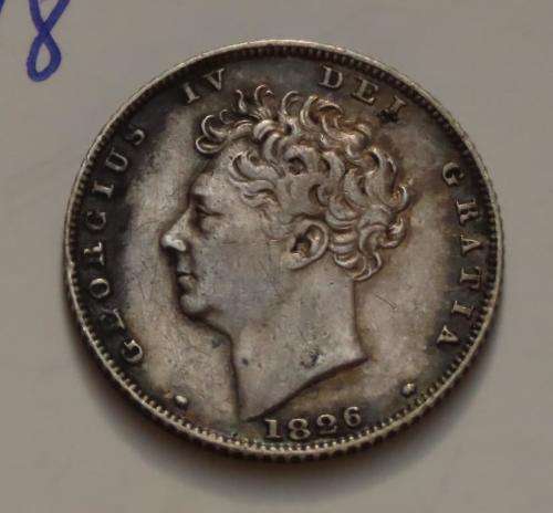 Silver 6d United KIngdom 1826
