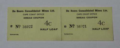 De Beers Mines Half Loaf token (MB555E)