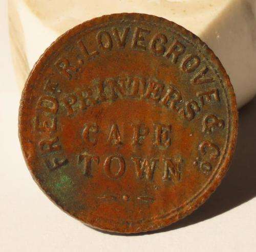 Fred Lovegrove 1/2d token (MB1260)