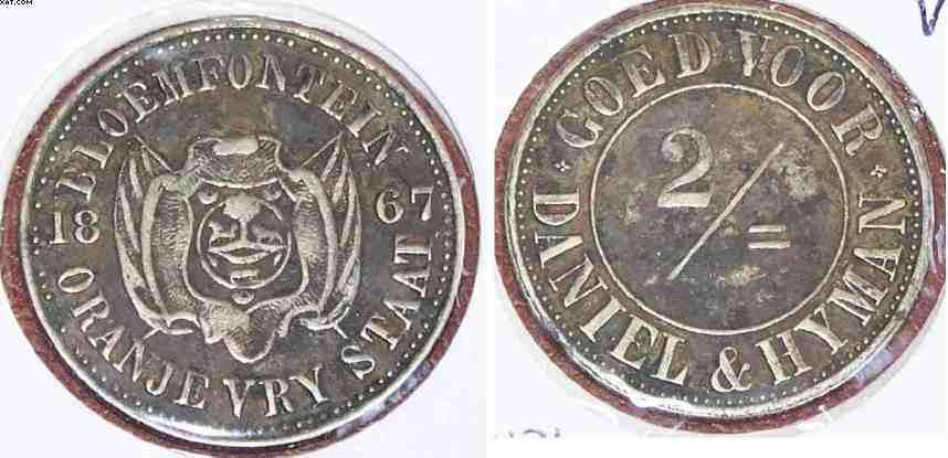 Daniel and Hyman 2/- (Bloemfontein)