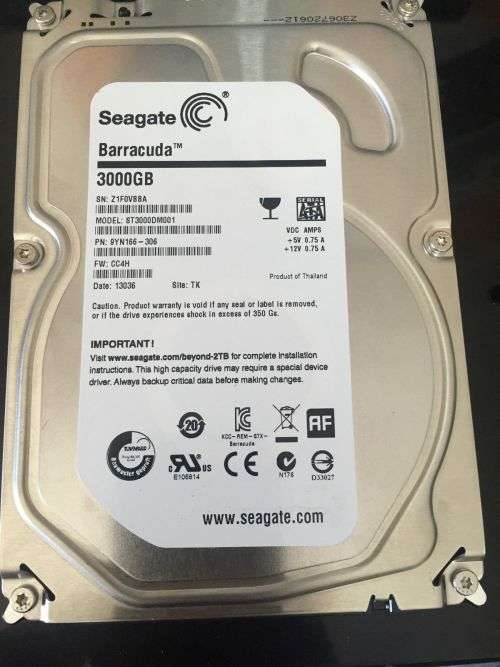 Seagate Barracuda 3TB 3.5" 7200RPM Desktop Drive
