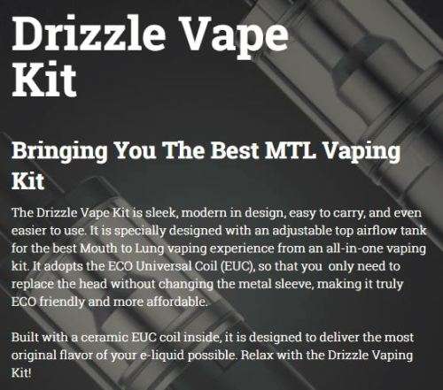 VAPORESSO DRIZZLE MTL (MOUTH-TO-LUNG)  KIT ** 100% AUTHENTIC **