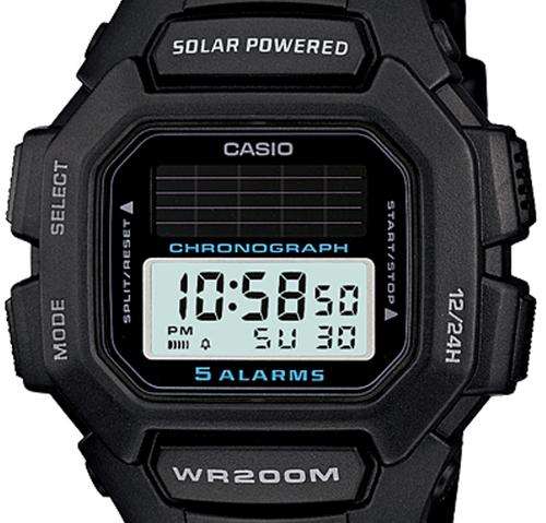 Brand New Casio Solar Powered 200M WR Watch ** Alarms ** Auto Calendar **