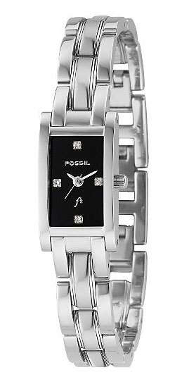 FOSSIL Ladies Black Dial with Swarovski Stones Dress Watch ** Brand New **