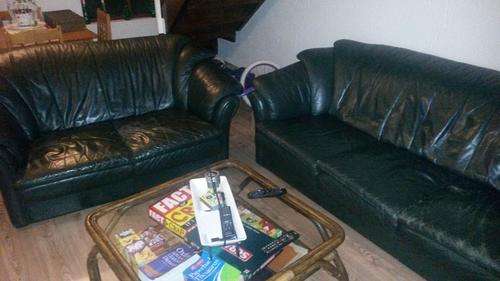 PRICE REDUCED - Leather Lounge Suite 1, 2 and 3 seater + Coffee Table and Side Tables