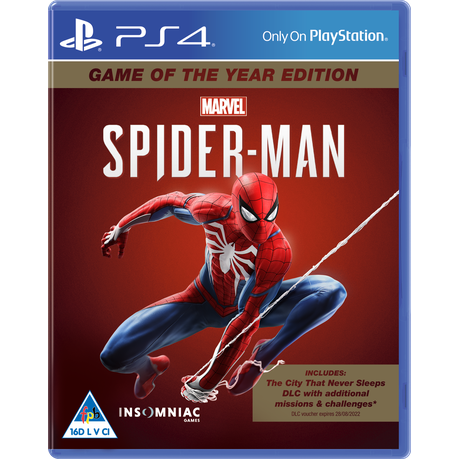 ASASSIN'S CREED ORIGINS AND MARVEL'S SPIDERMAN GAME OF THE YEAR EDITION FOR PS4
