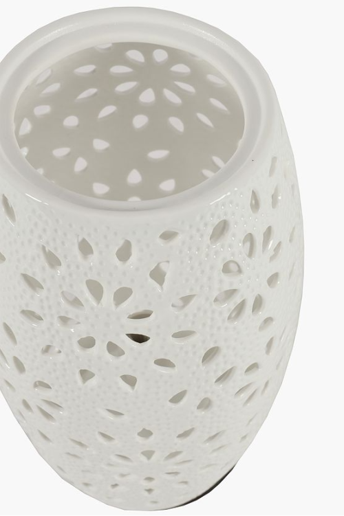 Porcelain Flower Cut Out Lamp Set