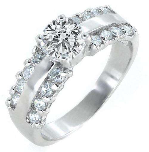 Fashion Jewelry Beautiful 17stone Round Brilliant Cut 18K  GOLD PLATED RING!! Size 9