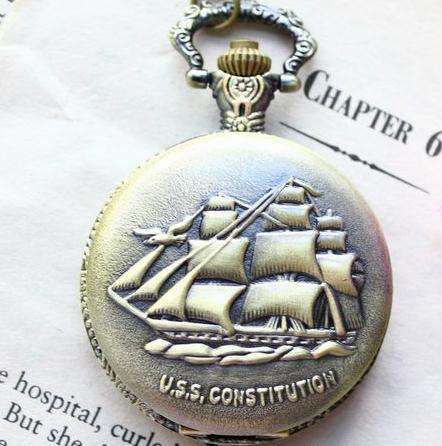 Fashionable Retro  Pocket Watch With Chain.