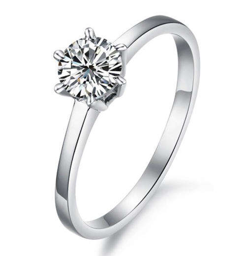 Fashion Jewelry Beautiful Stainless Steel Simulated Diamond RING!! Size 6