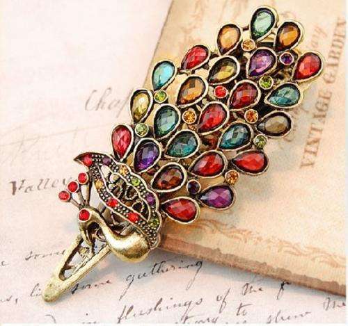 Beautiful  Crystal Peacock Style Hair Accessories