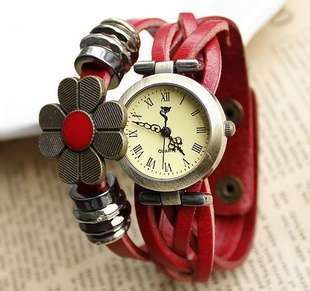 Fashionable Retro Genuine Leather Quartz Lady's Watch