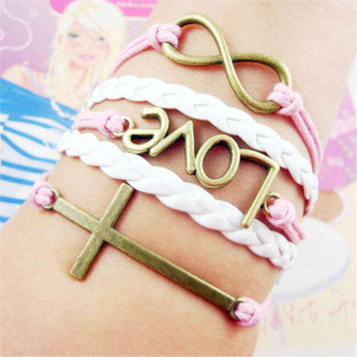 Hot Seller !!! -- European Fashion Infinity Love Leather Bracelet