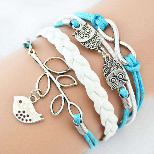 Hot Seller !!! -- European Fashion Infinity Leather Bracelet