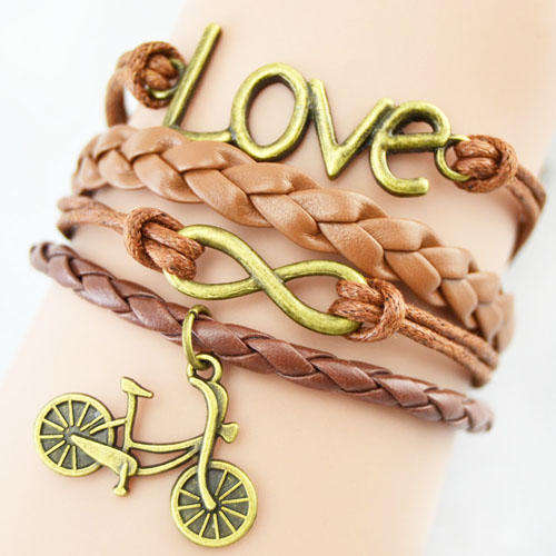 Hot Seller !!! -- European Fashion Infinity Leather Bracelet