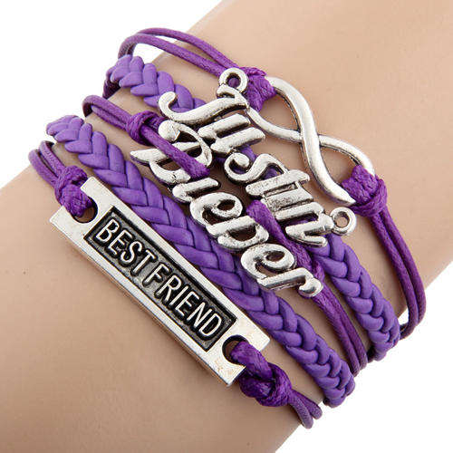 Hot Seller !!! -- European Fashion Infinity Leather Bracelet