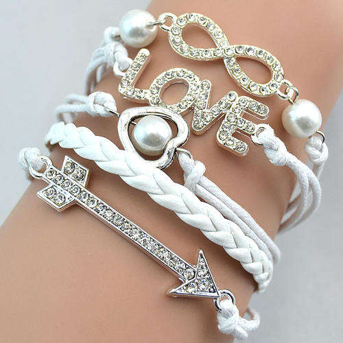 Hot Seller !!! -- European Fashion Infinity Leather Bracelet